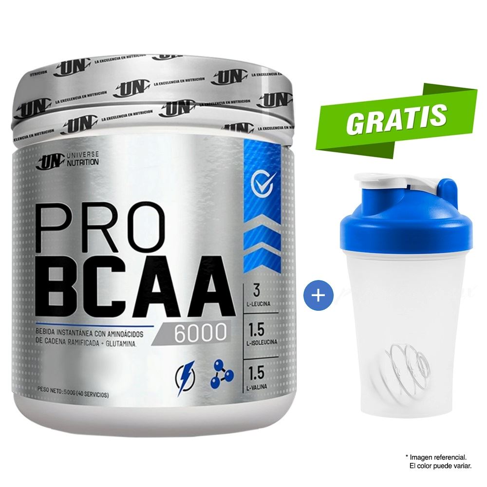 BCAA´S 500 GR UN AMINOÁCIDOS NARANJA + SHAKER